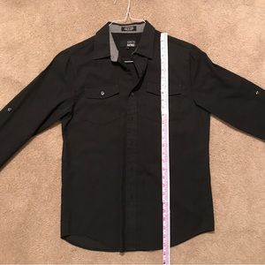 Eighth Avenue/ Mens Black Shirt / Causal Collar / *Excellent Condition* Textured